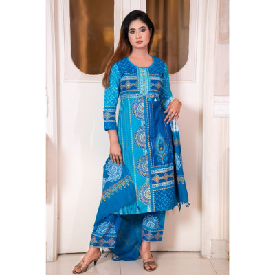 Women Cotton Three Piece